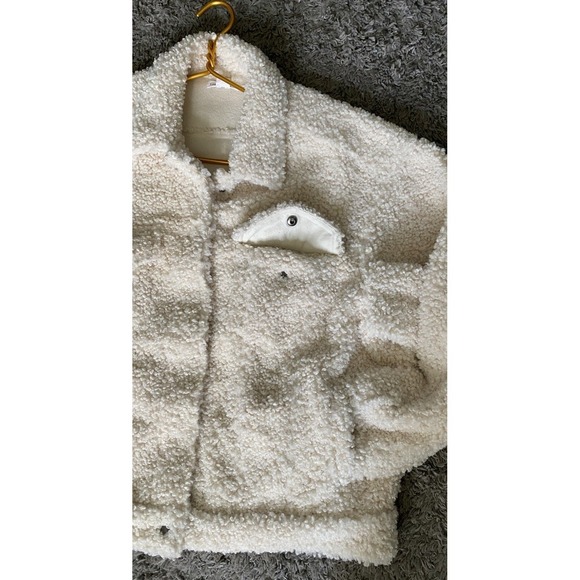 GOOD AMERICAN OVERSIZED FLEECE TRUCKER JACKET Women's Size 1/2 - Picture 4 of 14